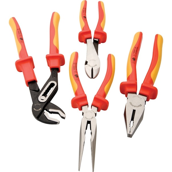 Tools 4 Piece Pliers Set, Insulated Handles